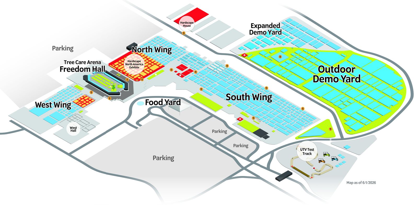 Map of the Equip 2026 show grounds